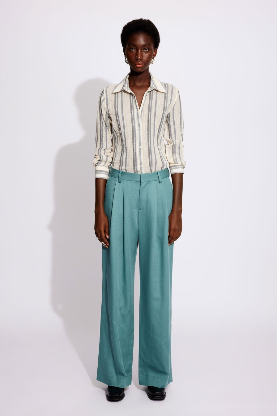 Camille Straight Wide Leg Linen Pants